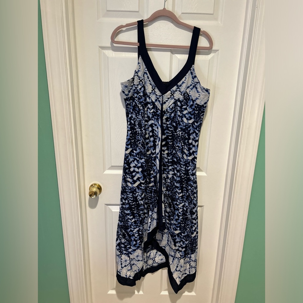 Sleeveless V-Neck Handkerchief Dress